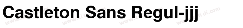Castleton Sans Regul字体转换
